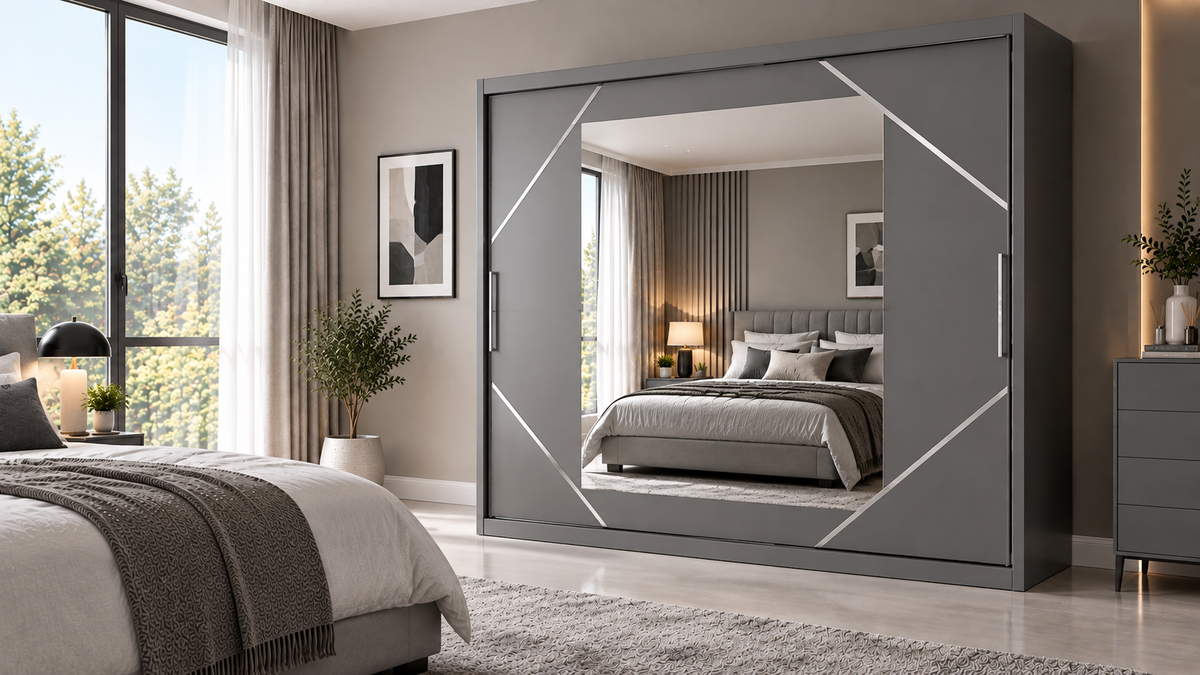 Venice 203cm Sliding Wardrobe: Luxury Storage with Statement Style