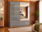 Flavia 2-Door High Gloss Sliding Wardrobe 203 cm - product image
