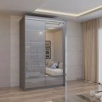Flavia High Gloss Sliding Door Wardrobe - 150 cm - product image 1