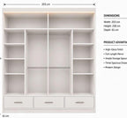 Flavia 2-Door High Gloss Sliding Wardrobe 203 cm - product image 2