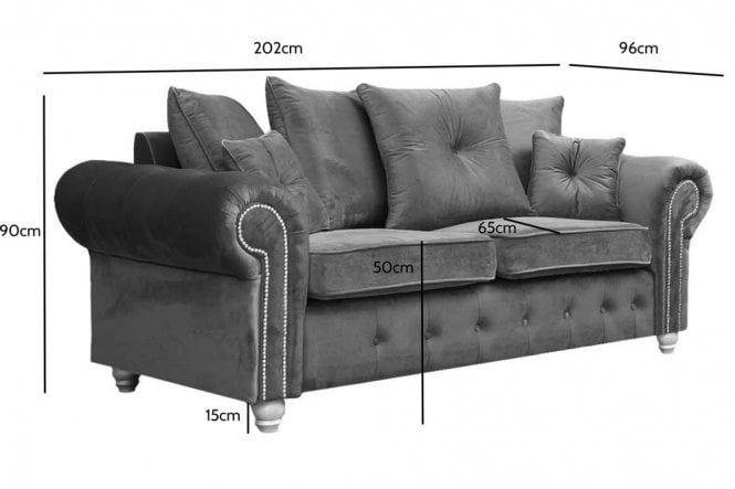 Plush Velvet 3+2 Seater Sofa Set