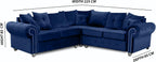 Plush Velvet Ashwin Corner Sofa
