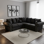 Plush Velvet Ashwin Corner Sofa