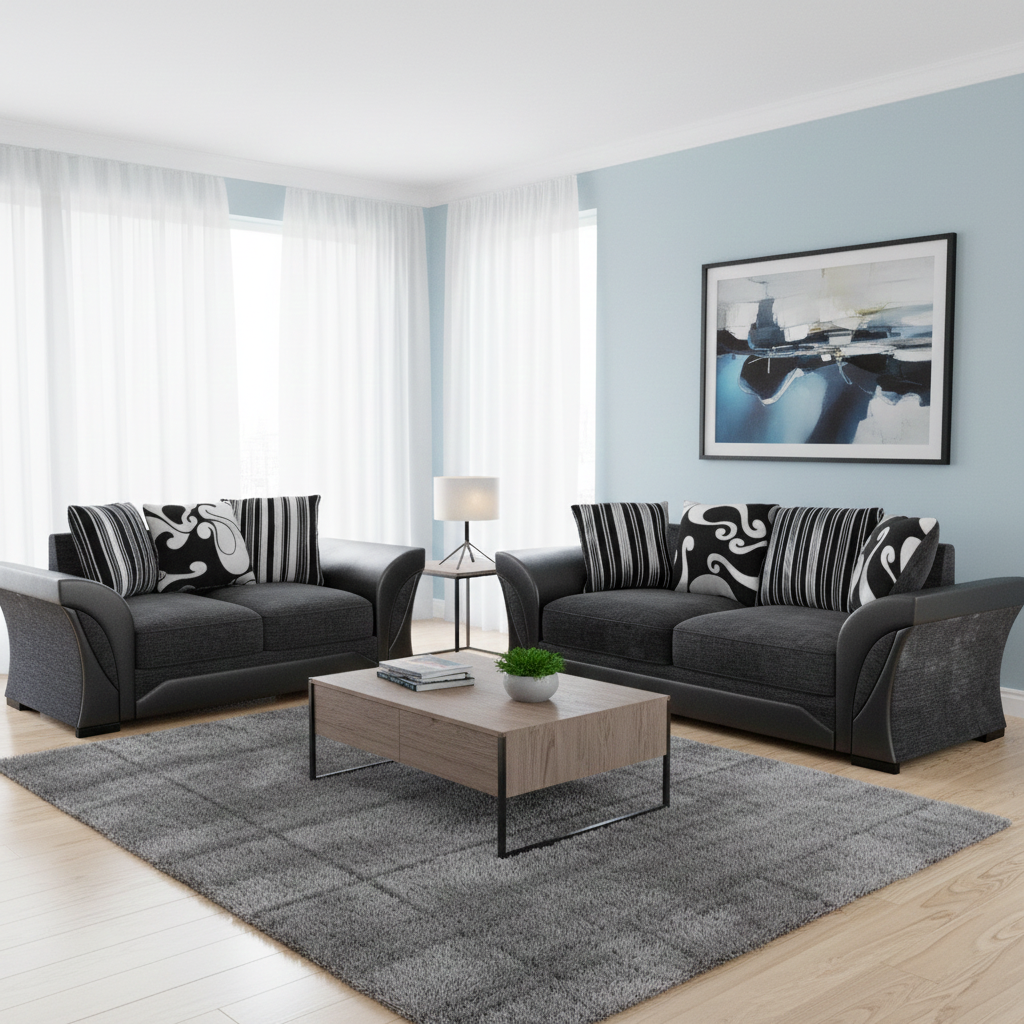 Fabric 3+2 Seater Sofa Set