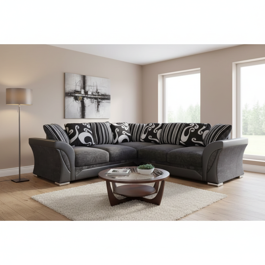 Fabric Corner Sofa- Chenille Fabric Sofa