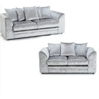 Crystal Crushed Velvet 3+2 Seater Sofa Set