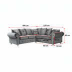 Plush Velvet Ashwin Corner Sofa