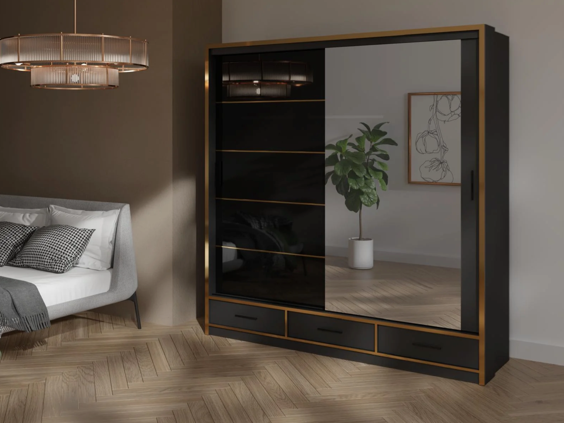 Camden High Gloss Wardrobe | 203 CM & 256 CM