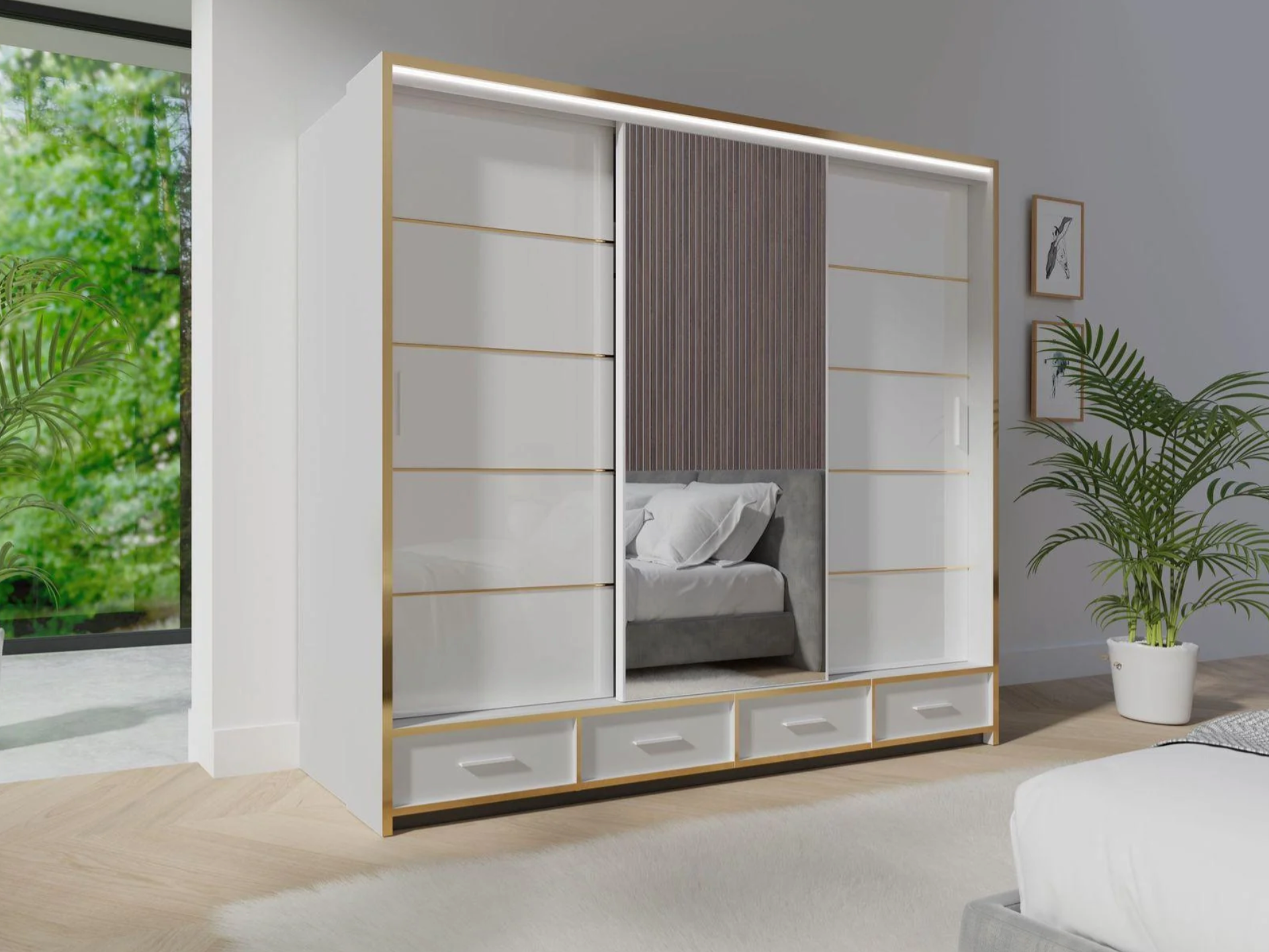 Camden High Gloss Wardrobe | 203 CM & 256 CM