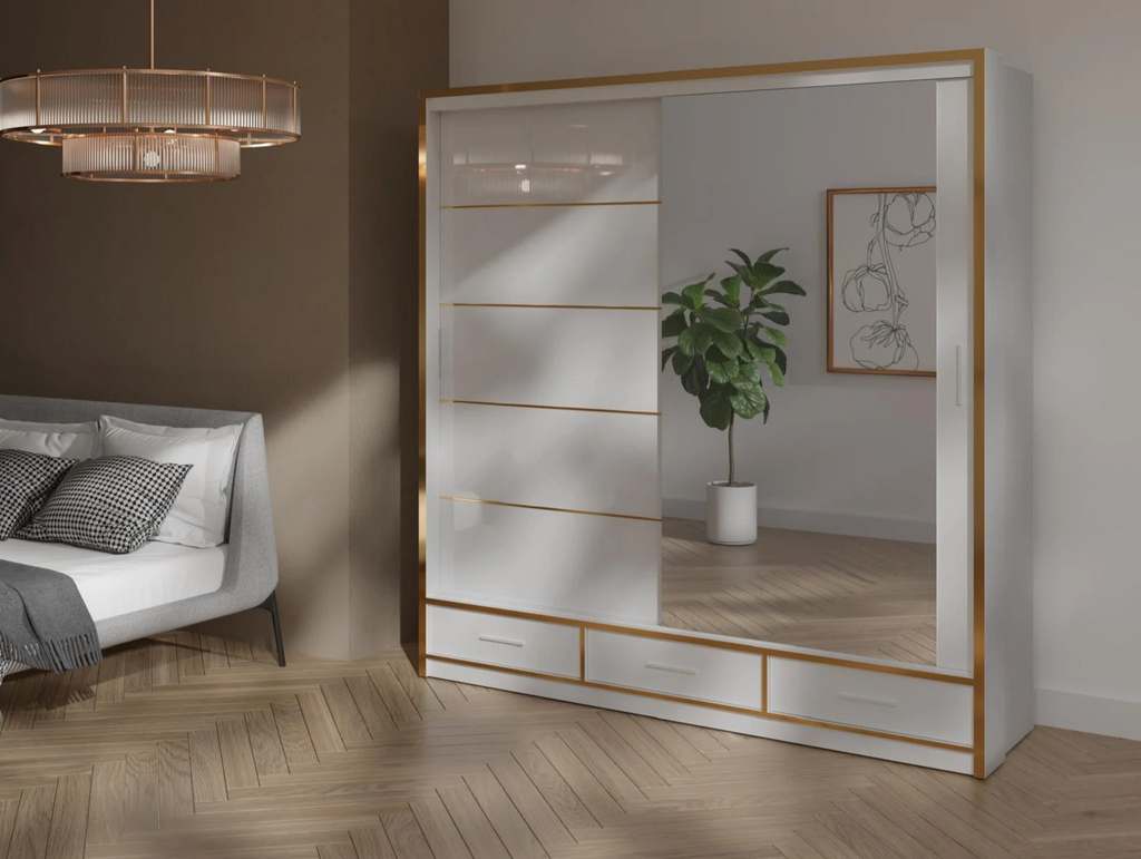 Camden High Gloss Wardrobe | 203 CM & 256 CM