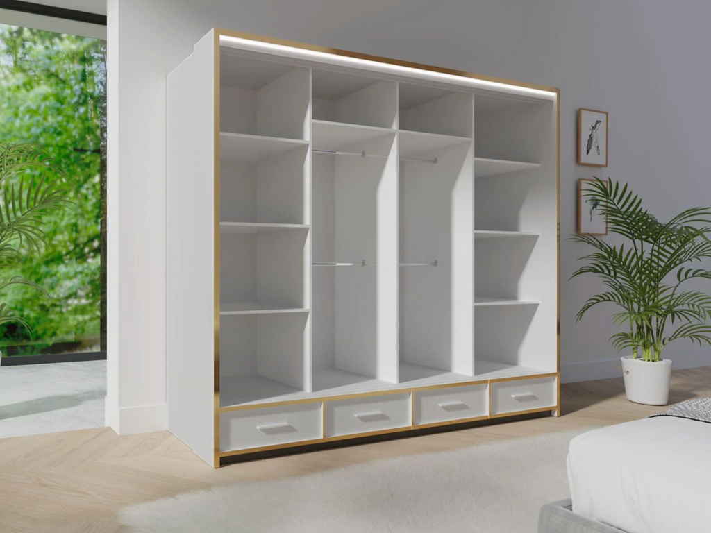 Camden High Gloss Wardrobe | 203 CM & 256 CM