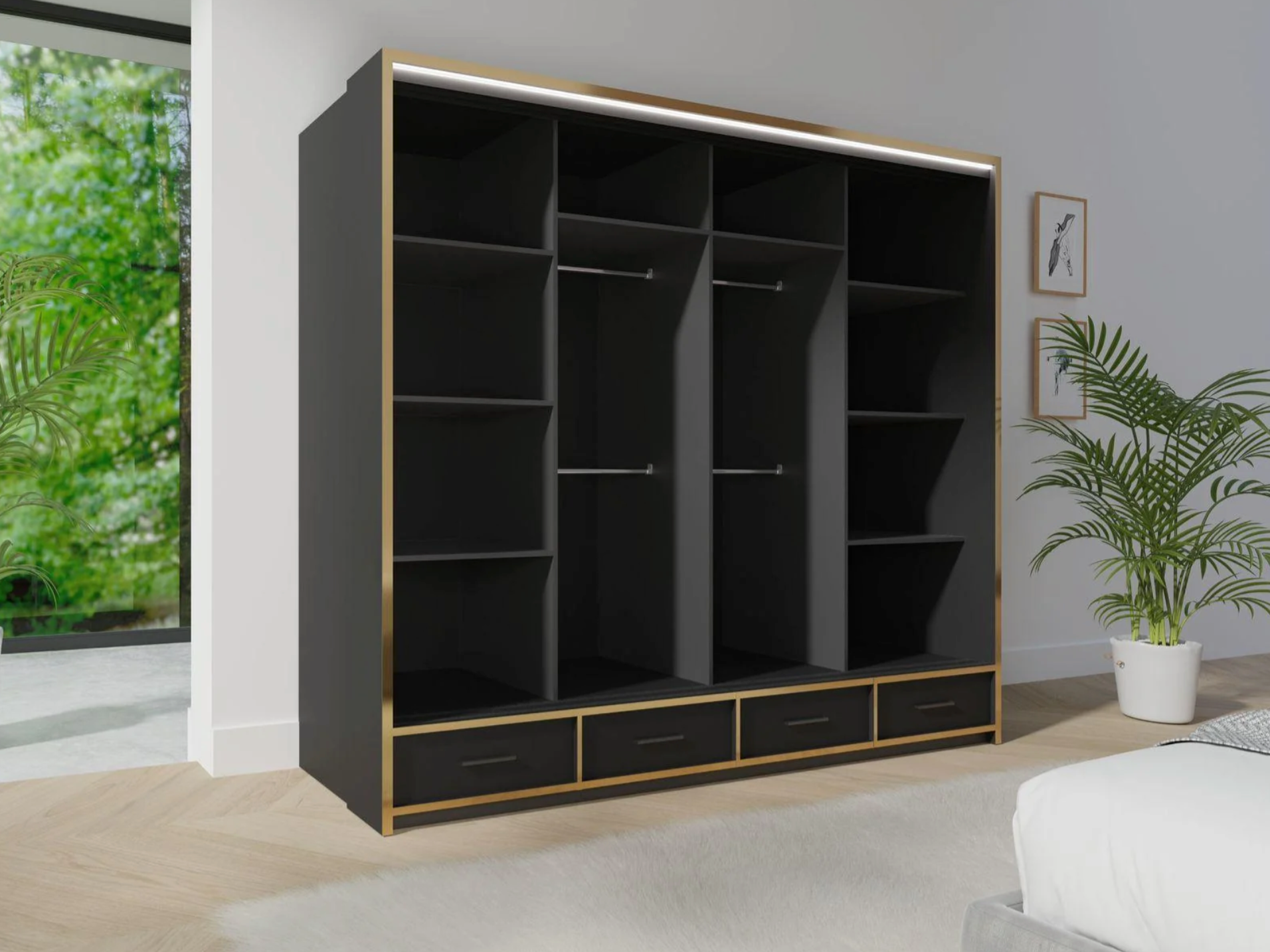 Camden High Gloss Wardrobe | 203 CM & 256 CM