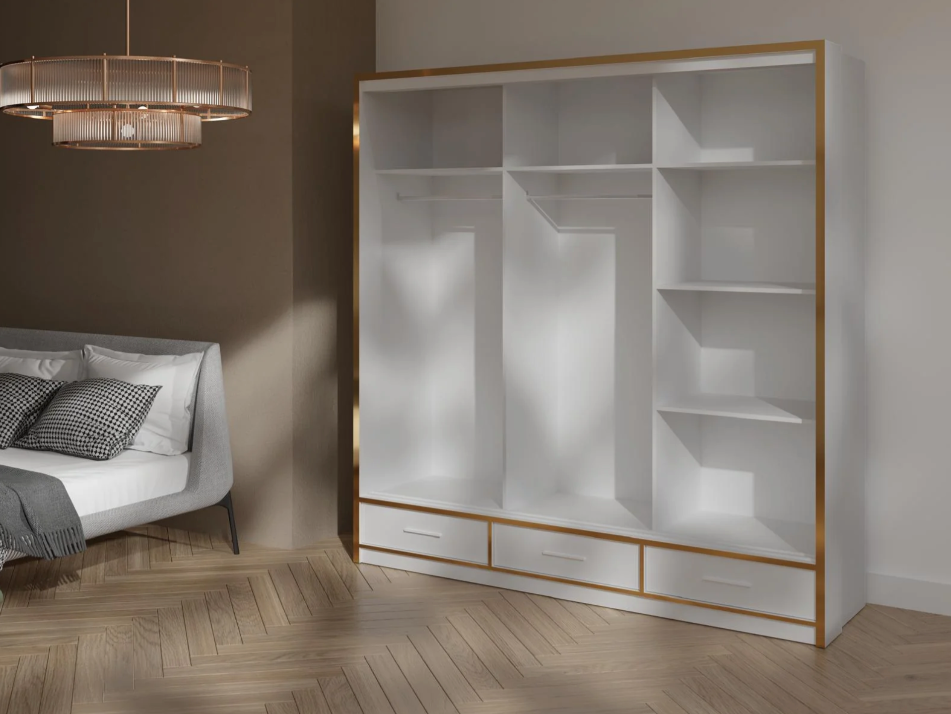 Camden High Gloss Wardrobe | 203 CM & 256 CM