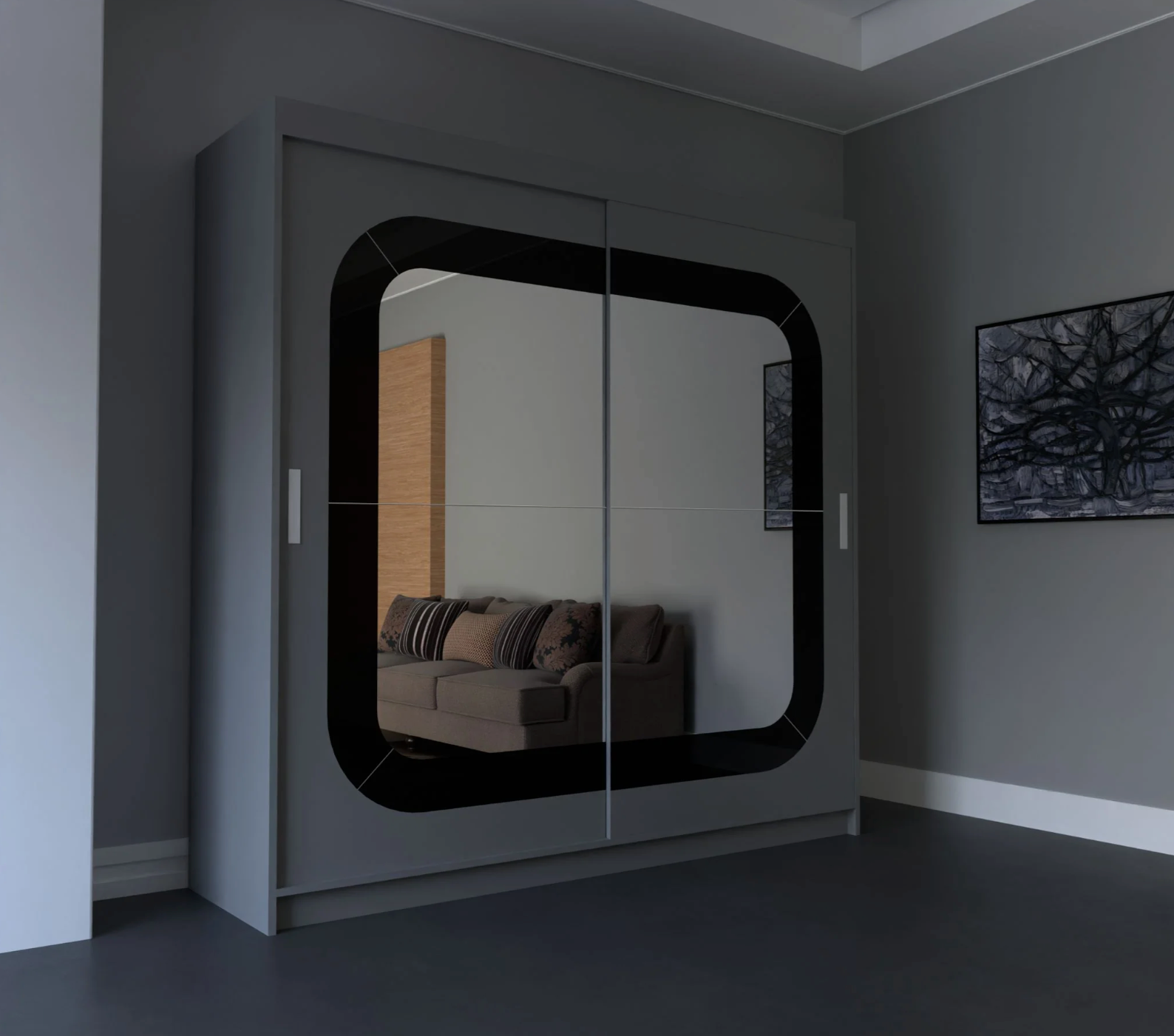 Dallas Sliding Door Wardrobe – Mirror Finish