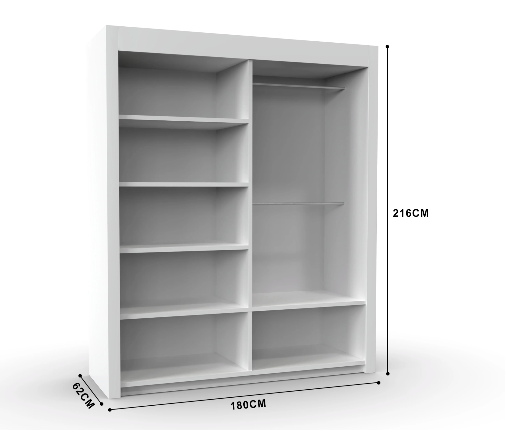 Dallas Sliding Door Wardrobe – Mirror Finish