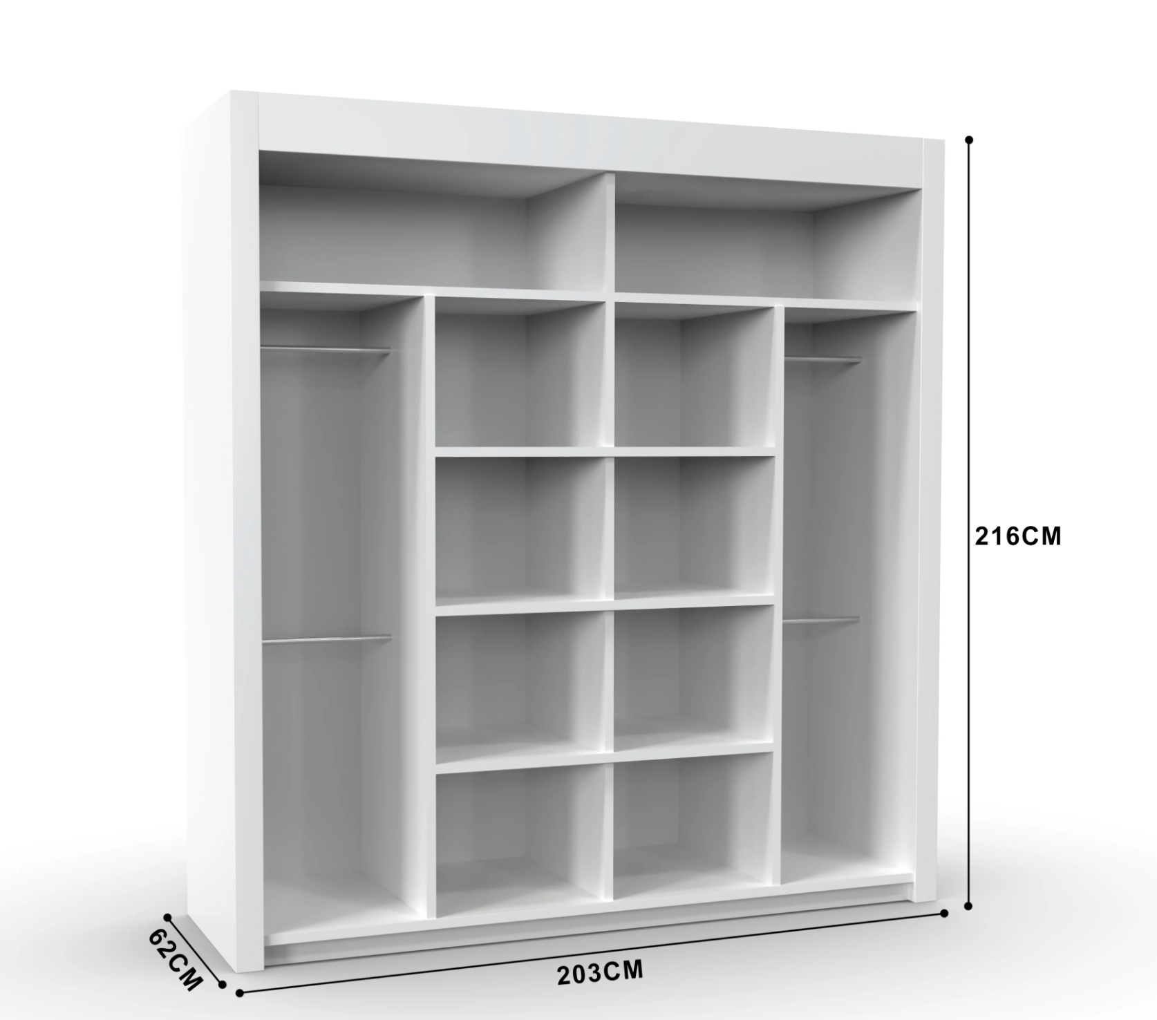 Dallas Sliding Door Wardrobe – Mirror Finish