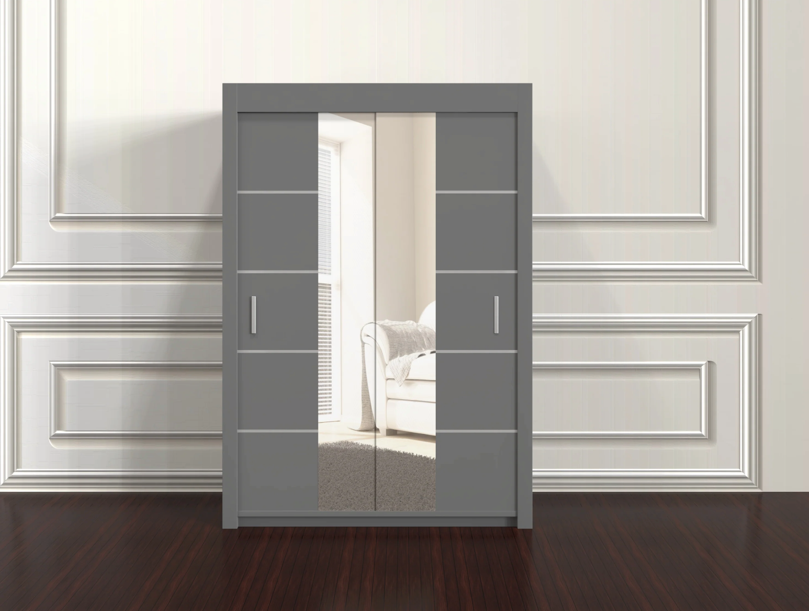 Oslo 150cm Wardrobe – Compact Freestanding Closet with Mirror Option