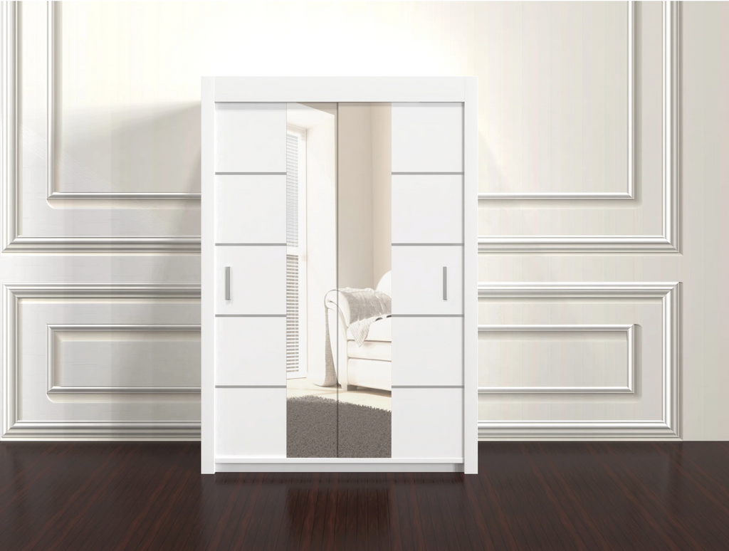 Oslo 150cm Wardrobe – Compact Freestanding Closet with Mirror Option