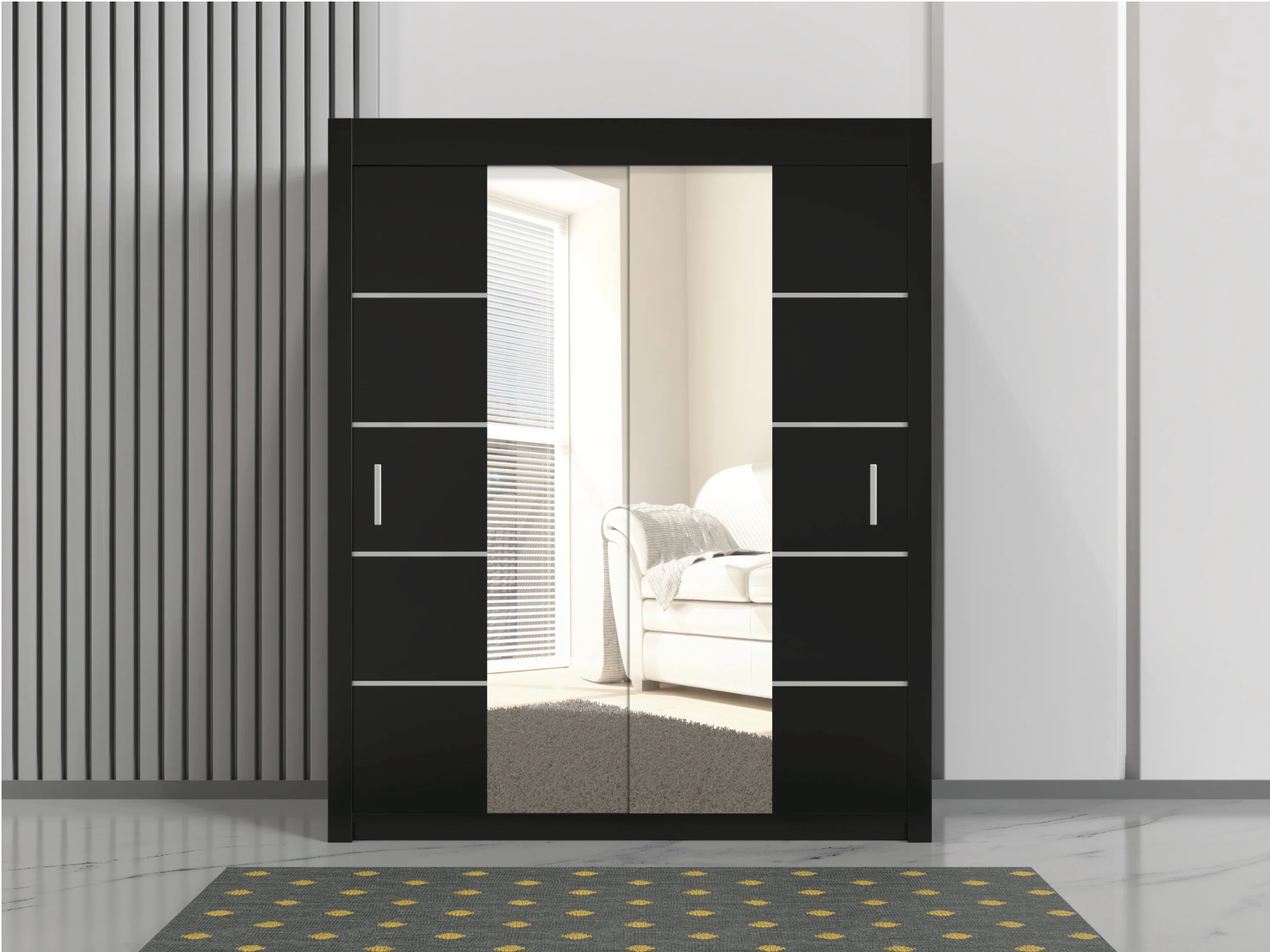 Oslo 2 Door Sliding Wardrobe 180cm – Spacious Bedroom Organizer