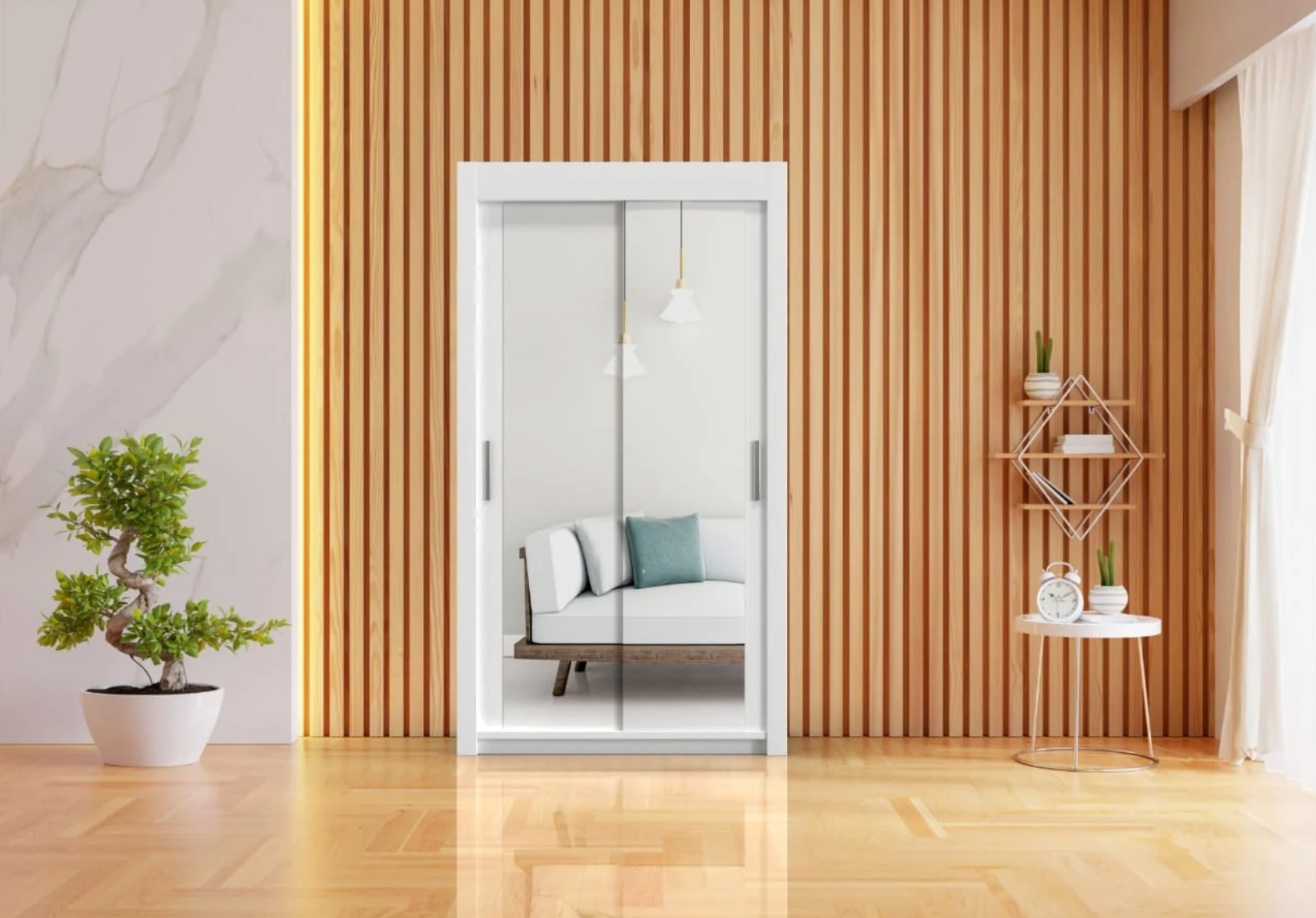Spacious Milan 2 Door Wardrobe 120cm – Compact, Stylish, and Functional