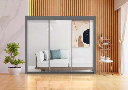 250cm Milan Wardrobe – Stylish Storage with Shelves & Rail