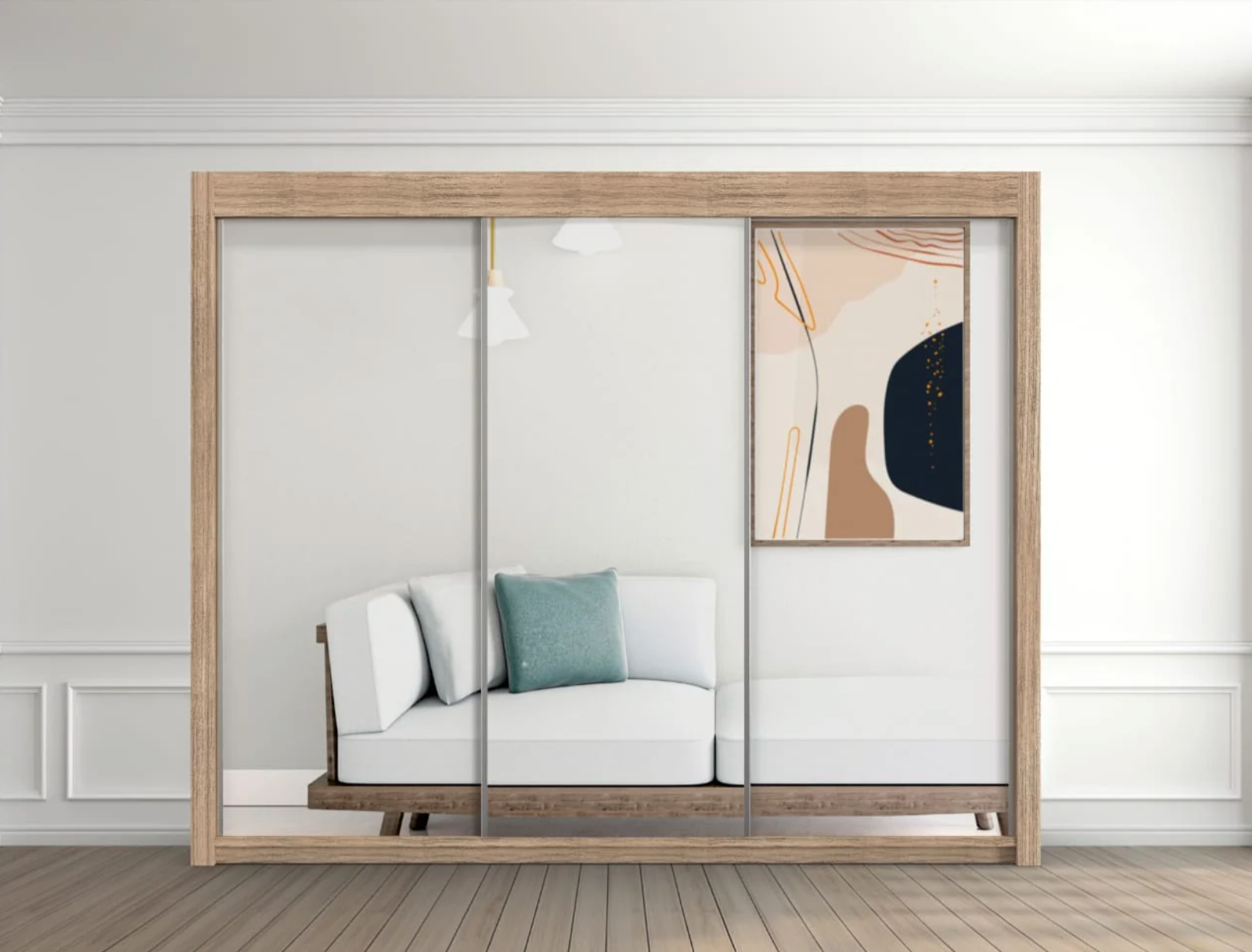 250cm Milan Wardrobe – Stylish Storage with Shelves & Rail