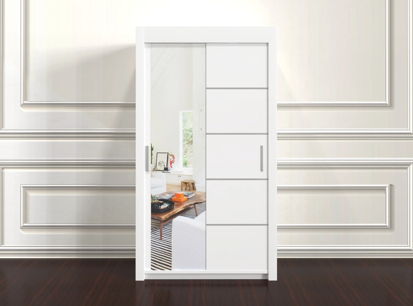 Lyon Wardrobe 120cm – Freestanding Modern Storage Unit for Small Rooms