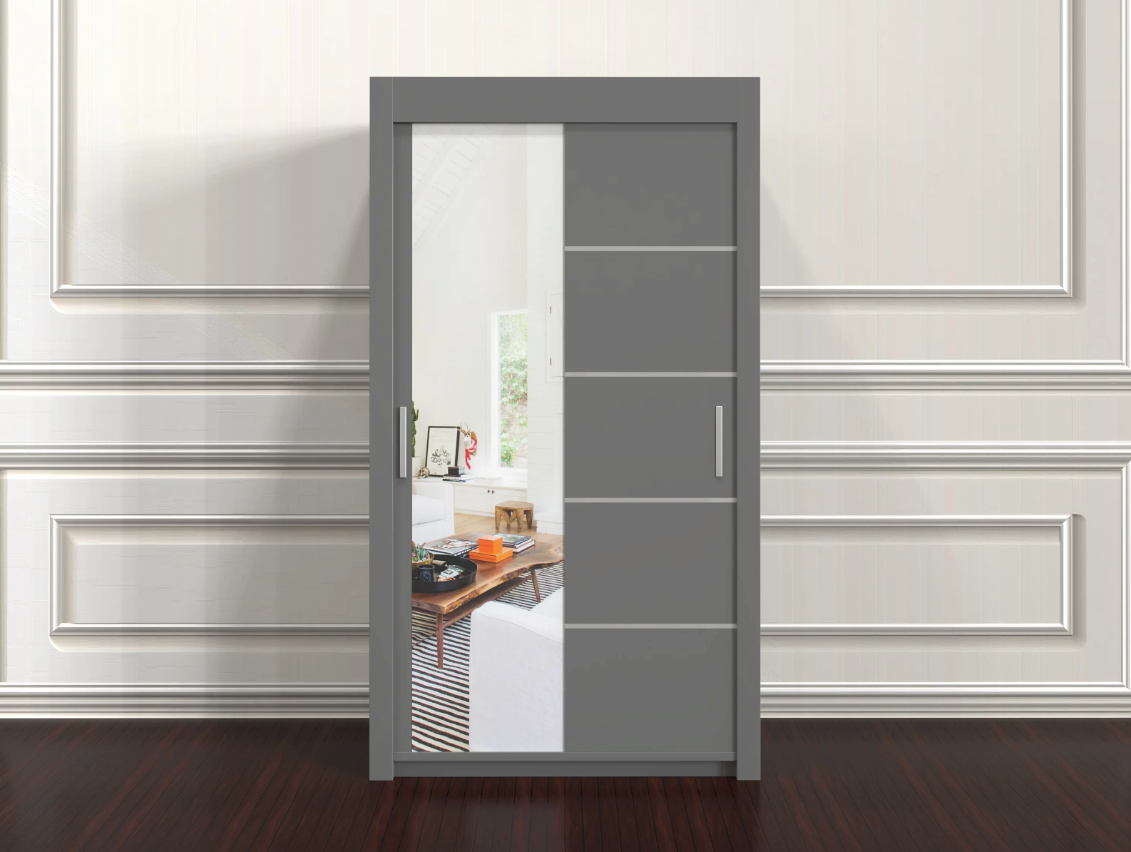 Lyon Wardrobe 120cm – Freestanding Modern Storage Unit for Small Rooms