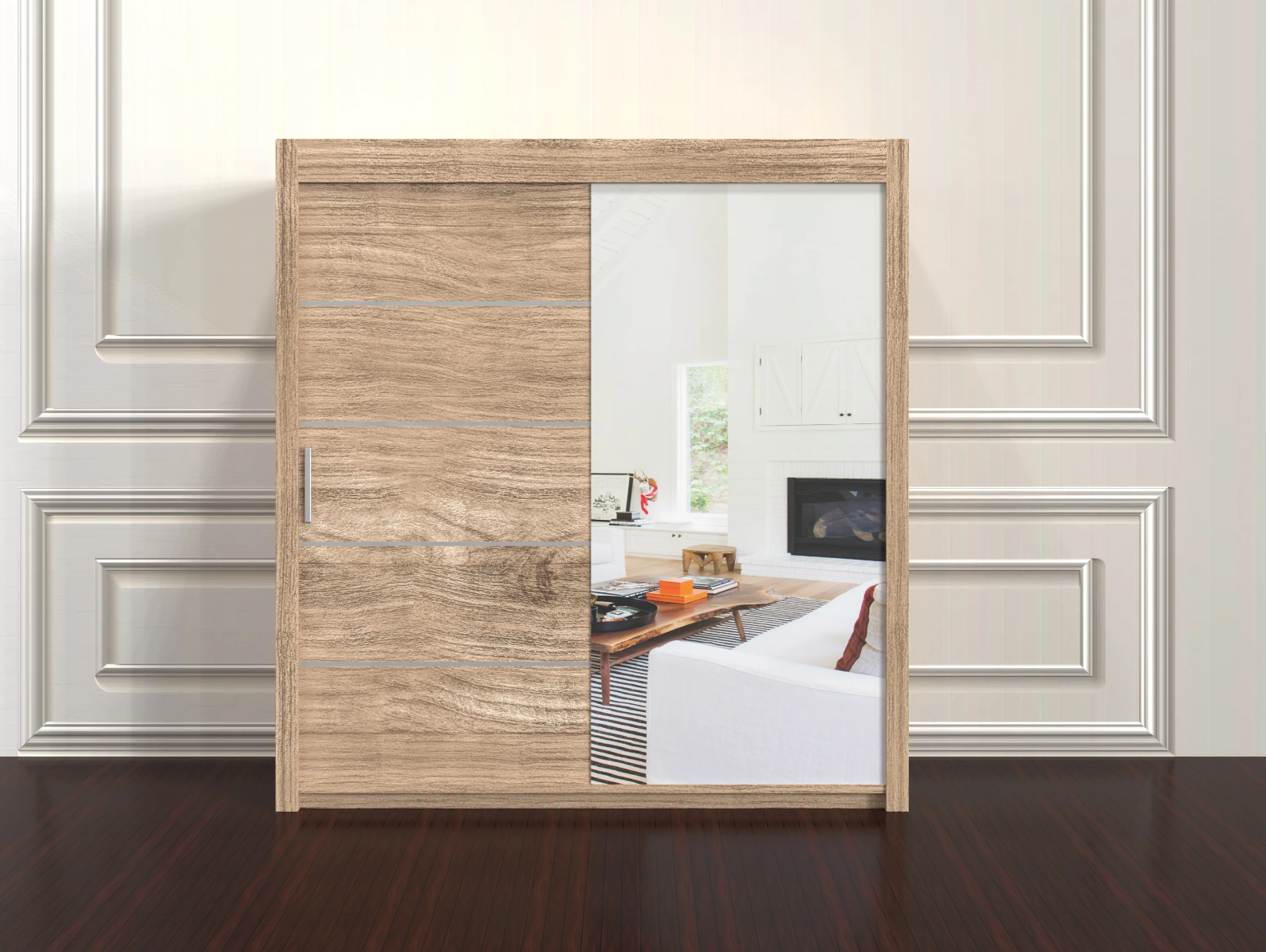 Lyon Wardrobe 203cm – Large Sliding Door Cupboard for Bedroom Storage