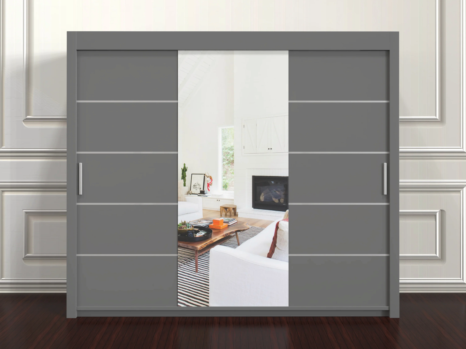Lyon 3 Door Wardrobe 250cm – Huge Modern Storage with Shelves & Rails