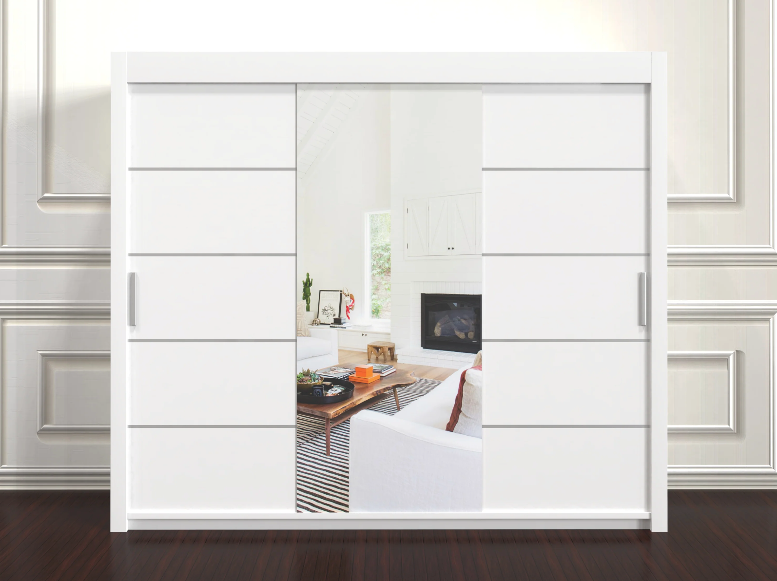 Lyon 3 Door Wardrobe 250cm – Huge Modern Storage with Shelves & Rails