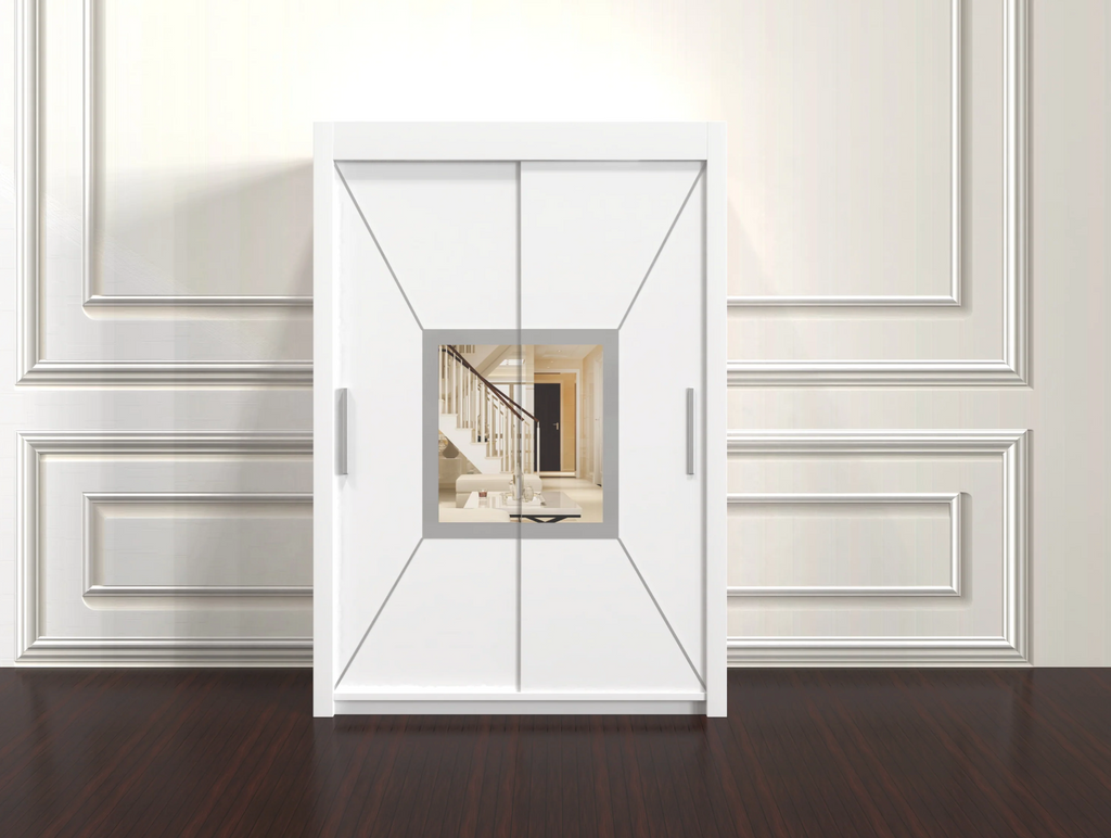 Venice Wardrobe 150cm – Compact Freestanding Closet with Hanging Space