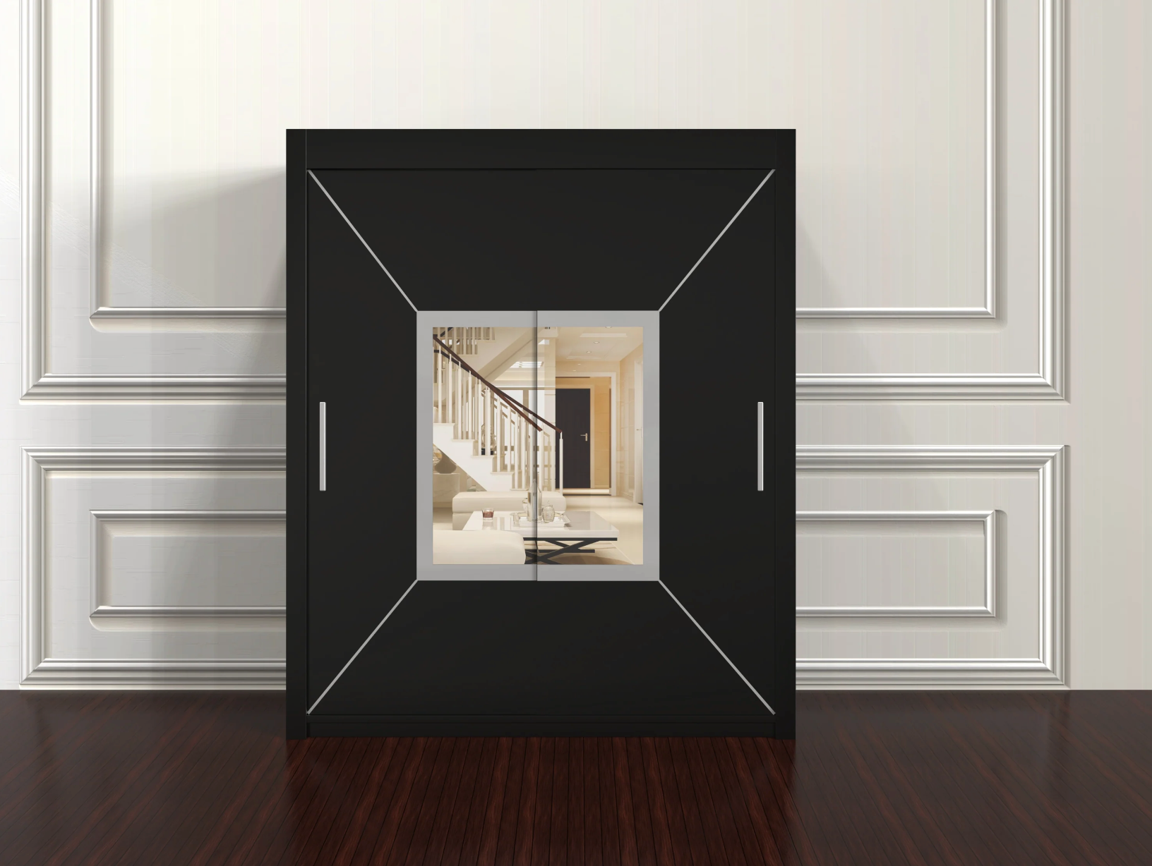 Venice 180cm Freestanding Wardrobe – Sleek Sliding Door Cupboard