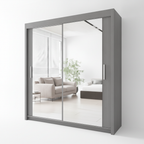Contemporary Milan Wardrobe – 2 Door 150cm Wide Clothes Storage