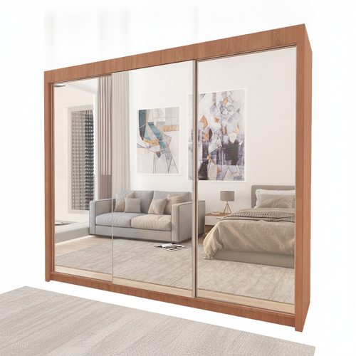 250cm Milan Wardrobe – Stylish Storage with Shelves & Rail