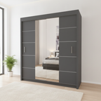 Oslo Sliding Wardrobe 203cm – Elegant Storage Solution for Large Rooms