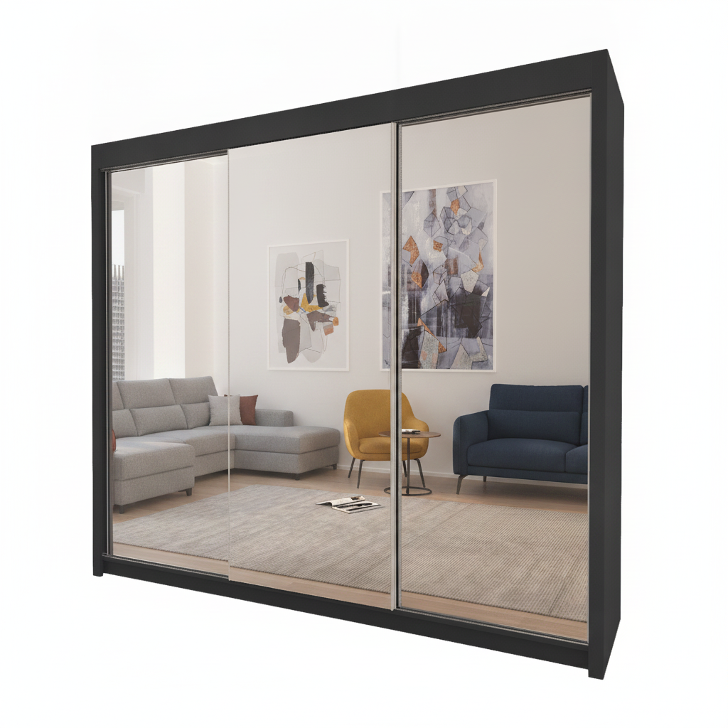 250cm Milan Wardrobe – Stylish Storage with Shelves & Rail
