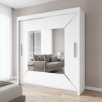 Venice Wardrobe 150cm – Compact Freestanding Closet with Hanging Space
